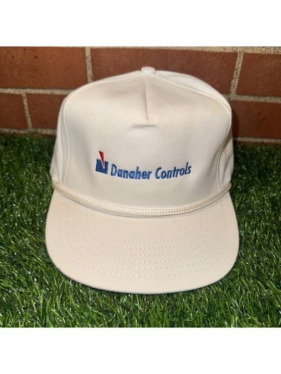VTG 80’s Danaher Controls Leather StrapBack Golf Hat